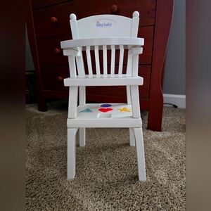 American Girl Doll Bitty Baby high chair/ convertible chair with playtable